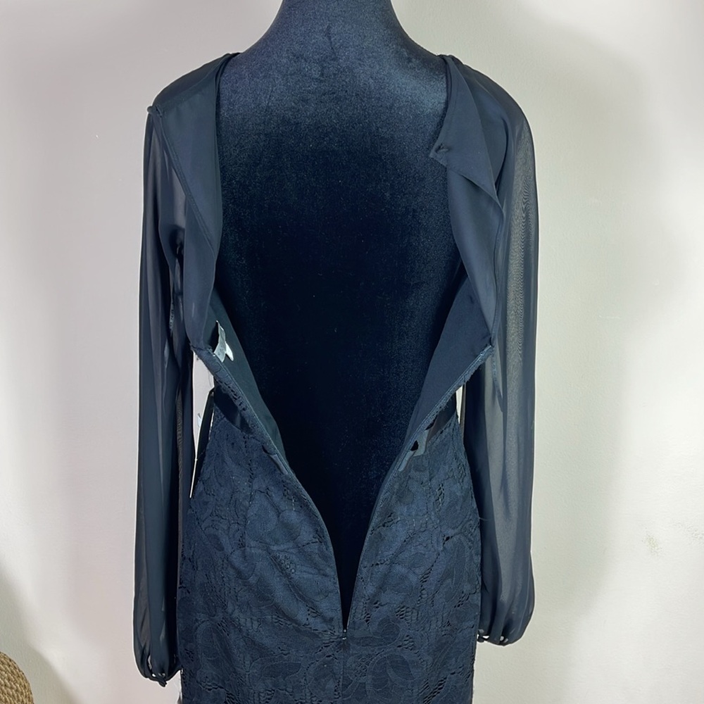 NEW Kay Unger Black Midi Cocktail Dress - Picture 13 of 15